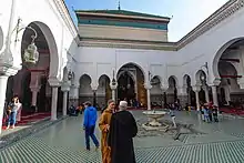 The courtyard (sahn); looking west towards the mausoleum entrance
