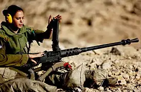 Infantry instructor during field training in southern Israel, 2006