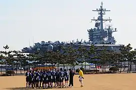USS Carl Vinson at Busan Naval Base