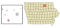 Location of Marble Rock, Iowa