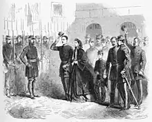 Francis II of Bourbon greets the Gaeta garrison