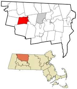 Location in Franklin County in Massachusetts