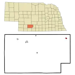 Location of Eustis, Nebraska