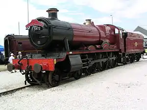 The GWR 4900 Class 5972 Olton Hall, the steam engine used in the film series as the Hogwarts Express