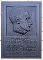 Bronze tablet commemorating General Lucius Clay as 'father of the Berlin Airlift'
