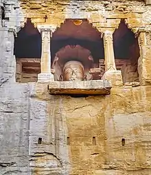 47 feet (14 m) Parshvanatha statue in lotus position, Gopachal