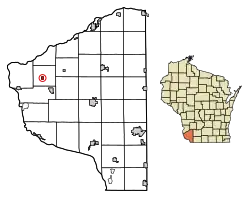 Location of Patch Grove in Grant County, Wisconsin.