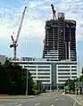 Side view of the Bridgewater Place development under construction