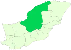 Location of Gonbad-e Kavus County in Golestan province