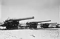 8" (203 mm), 10" (254 mm), and 12" (305 mm) guns on barbette carriages at Sandy Hook