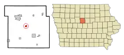 Location of Kamrar, Iowa