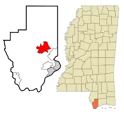 Location of Kiln, Mississippi
