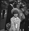 Japanese American girl, waiting for transport