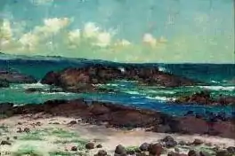 Scene from Hilo Looking Toward Hamakua Coast, oil on canvas