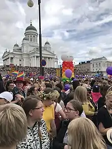 Helsinki Pride, Senate Square in Finland, 2019.