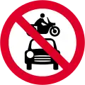 No motor vehicles