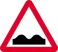 Uneven road surface ahead