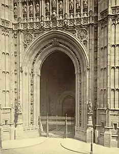 Entrance to Victoria's Tower of the Houses of Parliament, London  (1840–1876)