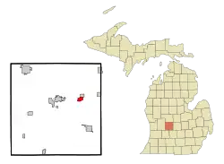 Location of Lyons, Michigan