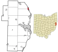 Location of Stratton in Jefferson County and in the state of Ohio