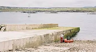 A jetty on the island