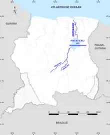 Map of the Suriname River