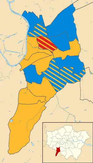 Kingston upon Thames 2006 results map