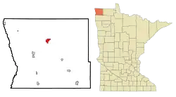 Location of Lancaster, Minnesota