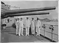 Officers aboard the French Cruiser Waldeck-Rousseau.