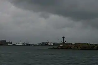 Leaving the marina and entering Peterhead Bay.