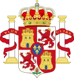 Colonial coat of arms of the Kings of Spain. of Santo Domingo