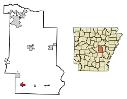 Location of England in Lonoke County, Arkansas.