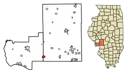 Location in Macoupin and Jersey counties, Illinois