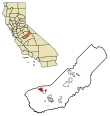 Location in Madera County, California