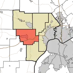 Location of Georgetown Township in Floyd County