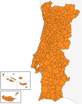 Strongest candidate by municipality: Marcelo - orange.