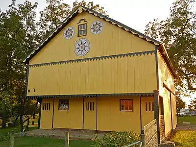 Barn with painted hex signs