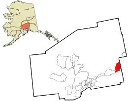 Location in Matanuska-Susitna Borough and the state of Alaska.