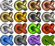 Picture of sixteen rope knots