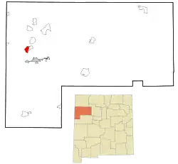 Location of Rock Springs, New Mexico