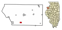 Location in Mercer County, Illinois