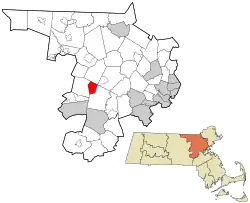 Location in Middlesex County in Massachusetts