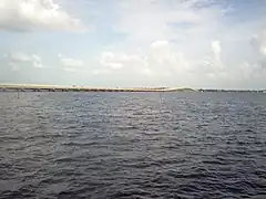 The bridge as seen from the Horton Park & Boat Ramp at the end of Everest Parkway in Cape Coral (2008)