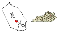 Location in Montgomery County, Kentucky