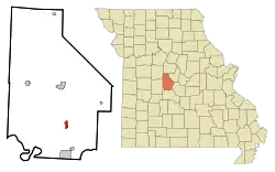 Location of Gravois Mills, Missouri
