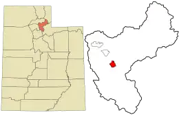 Location in Morgan County and the state of Utah