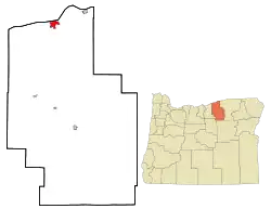 Location in Morrow County and Oregon