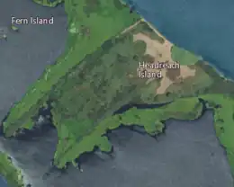 Aerial image of an island.