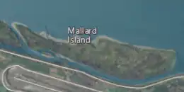 Aerial image of an island.