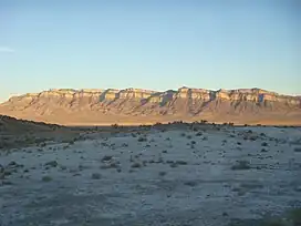 A photo of the northern part of the House Range at sunset